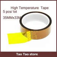 35 мм x 33 м для тепла press5pcs/lot Высокое качество тепла посвящена Клейкие ленты высокого Температура устойчивостью Клейкие ленты тепла клейкие ленты