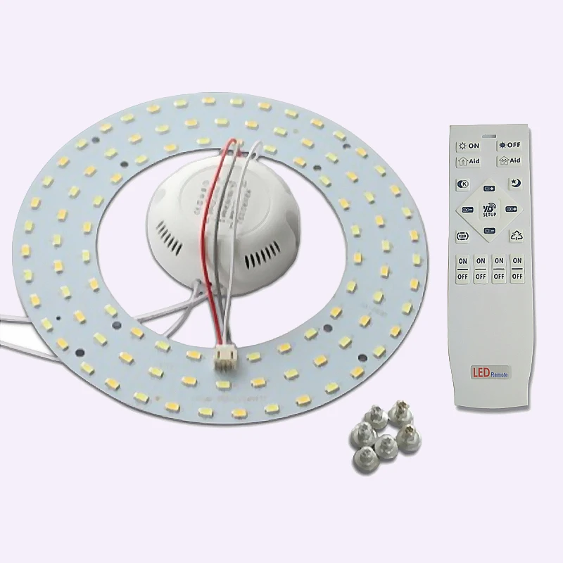 

Remote Control Dimmable 24W LED Circle Ring Light AC85-265V SMD5730 LED Ceiling Lights Panel light board Replace old Ring Tube