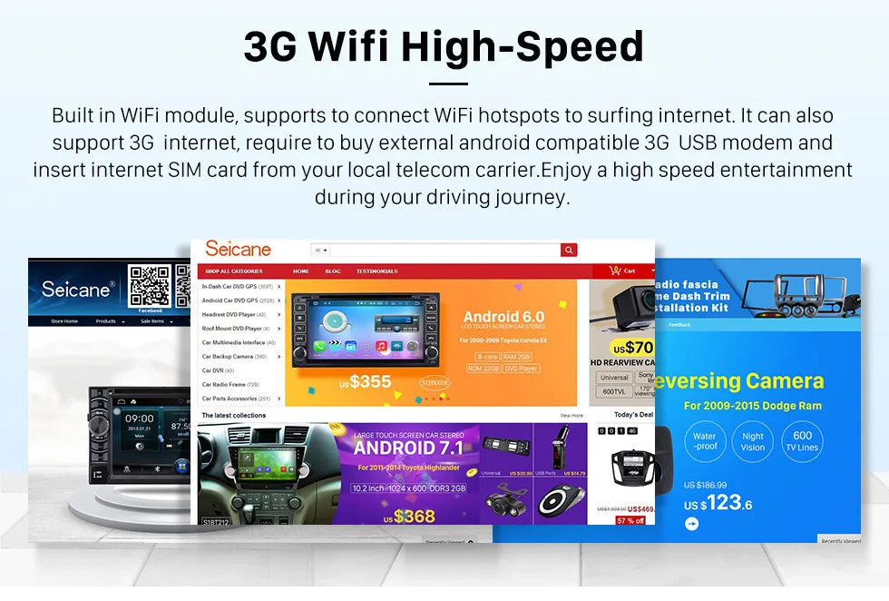 Discount Seicane Android 8.1 10.1" 2Din Wifi Multimedia Player 4Core For 2015 Toyota Highlander Head Unit Car Radio Audio GPS Navi Stereo 11