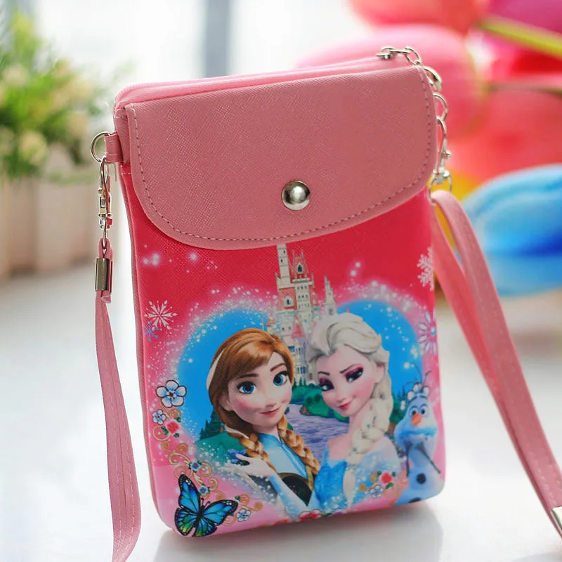 Новая мини-сумка-мессенджер для маленьких девочек, милые мягкие кожаные сумки с изображением Анны для маленьких принцесс, Детские плечевые мини-сумки - Цвет: same as picture