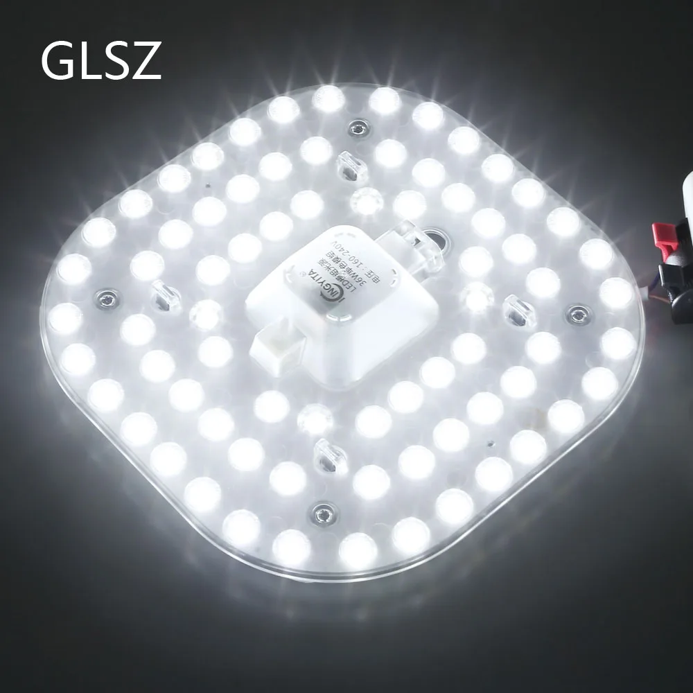 GLSZ Светодиодный модуль для потолочных ламп ac220в 12 Вт 18 24 36 светильник