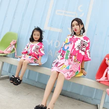 Cartoon Mother Daughter Dresses Family Look Mommy and Me Clothes Mom Mum and Girls Matching Outfits Loose Dress Clothing Summer Cartoon Mother Daughter Dresses Family Look Mommy and Me Clothes Mom Mum and Girls Matching Outfits Loose Dress Clothing Summer