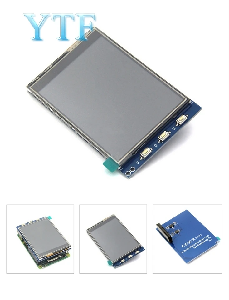 3 2 дюймовый резистивный сенсорный ЖК дисплей x мм Raspberry Pi 4B/3B + plus модель экрана|pi 3|pi