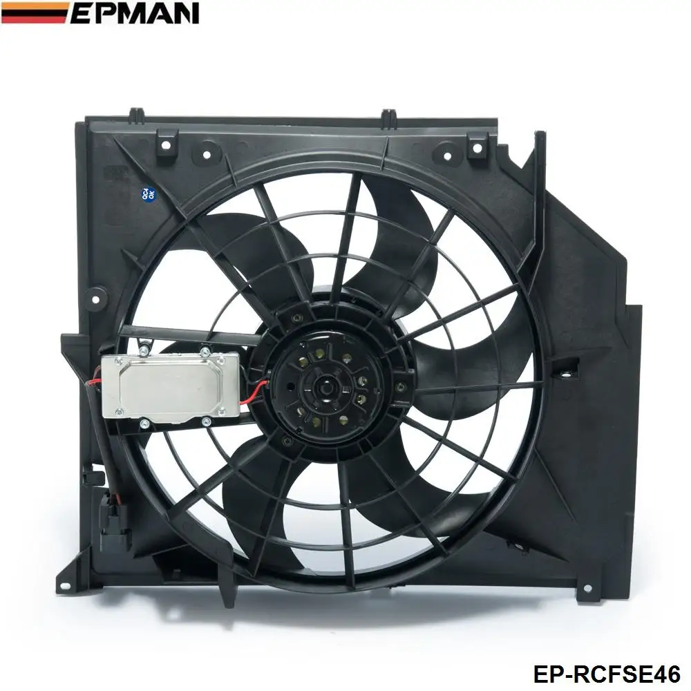 EPMAN - Radiator Condenser Cooling Fan (Brushless Motor) For BMW 3 Series E46 99-06 325i 328i 330i 17117561757 EP-RCFSE46
