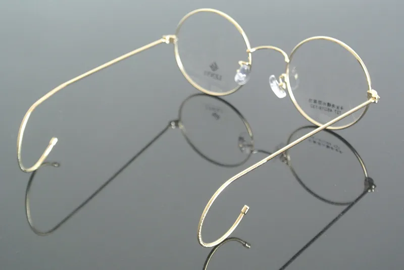 46mm Vintage Round Antique Wire Rim Metal Eyeglass Frames Full Rim Retro  Men Women Glasses Myopia Rx Able - Eyeglasses Frames - AliExpress