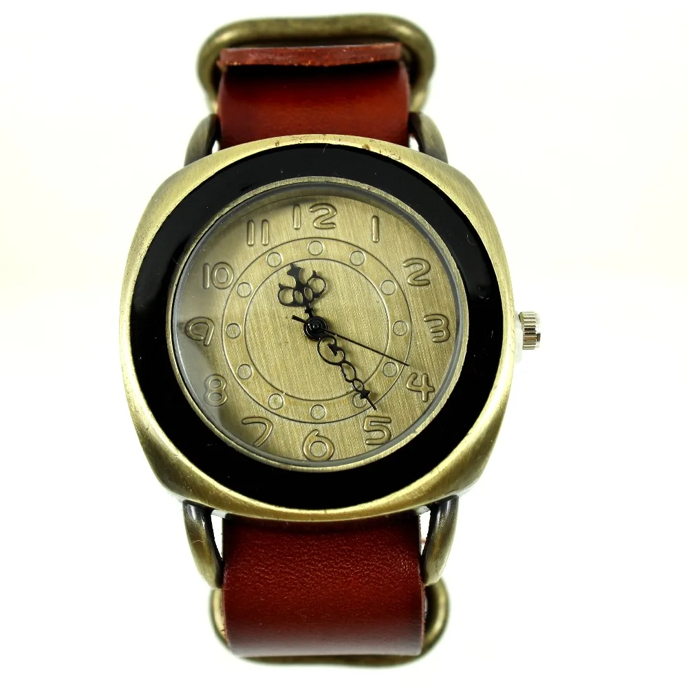 

2019 New Top Brand Fashion Casual Retro Digital Quartz Clock Alloy Punk Leather Men's Quartz Wrist Watches,Free shipping