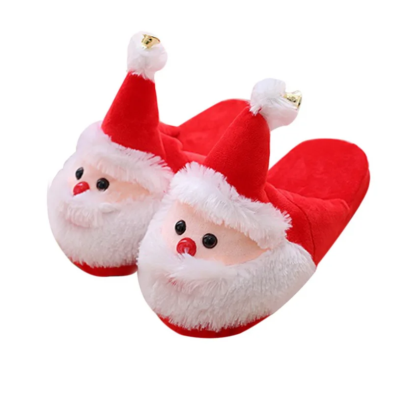 

LOOZYKIT Warm Flats Soft Men and Women Indoor Floor Slippers Shoes Cute Cartoon Shape Christmas Lover Slippers calzado mujer