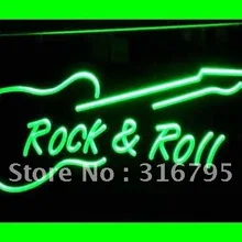I303 рок-н-ролл Гитары Музыка LED неоновый свет Вход на/выключения 20+ Цвета 5 размеров