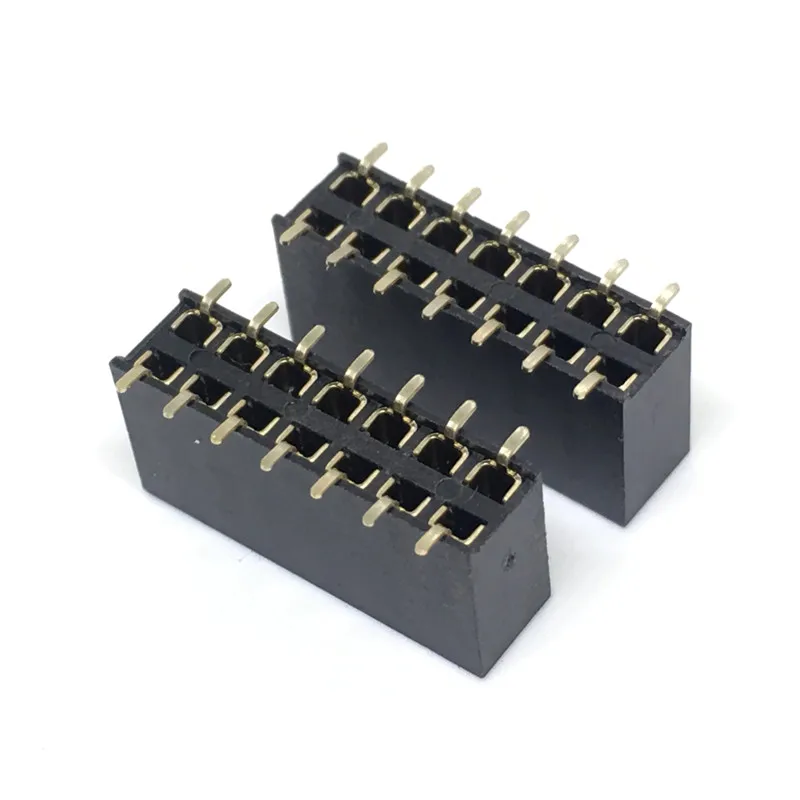 10pcs 2x7 P 14 Pin 2.0 mm Pin Header Female Dual row SMT PCB surface Mount SMD reflow solderable in bulk Rohs Lead Free 