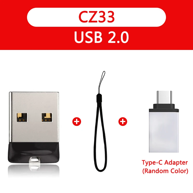 Супер мини USB флеш-накопитель SanDisk 64 ГБ USB 2,0 Cruzer Fit CZ33 флеш-накопитель 32 Гб карта памяти 16 ГБ 8 ГБ 4 ГБ флешка