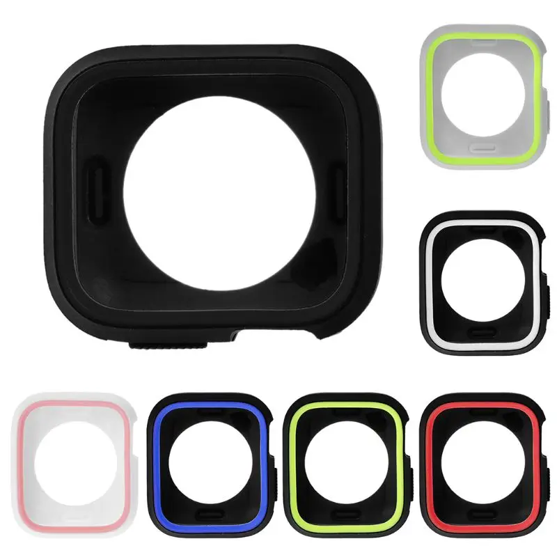 

Frame Case Cover Silicone TPU Protective for Apple watch 4 iwatch Band Replacement Protection Clear Full Soft Shell 44 40mm gai