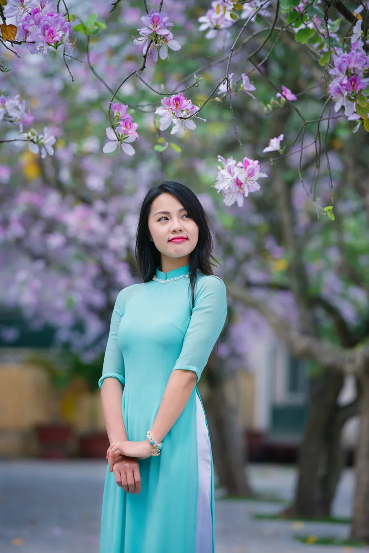 Женская однотонная традиционная одежда aodai из Вьетнама, вьетнамское платье ao dai, вьетнамские костюмы, вьетнамская одежда, восточное платье - Цвет: color4