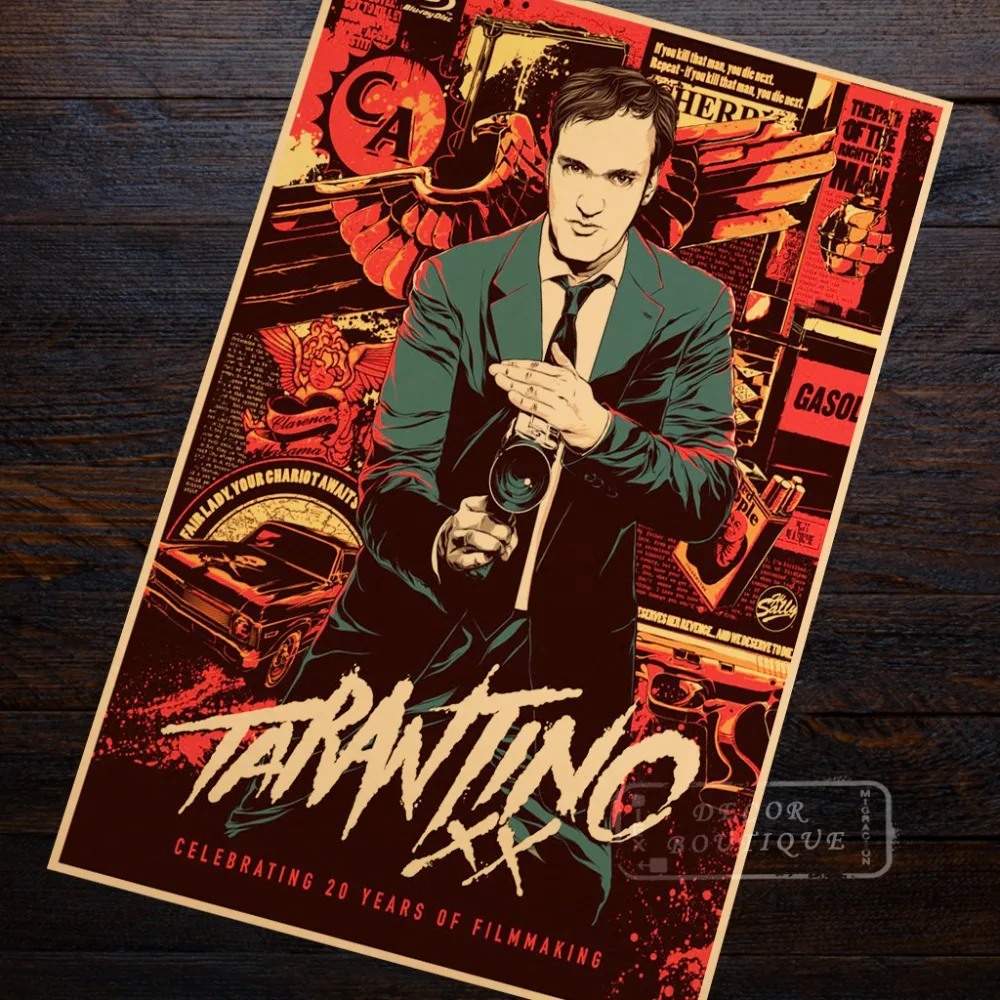 Quentin Movie Inglourious Basterds Tarantino ВИНТАЖНЫЙ ПЛАКАТ из крафт-бумаги холст живопись DIY