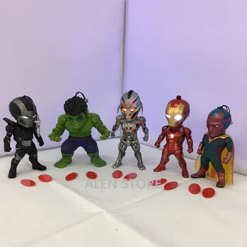 

ALEN The Avengers Anime Action Figure Toys Hulk Iron Man Mini PVC Model Collectible Figures Toys For Gifts