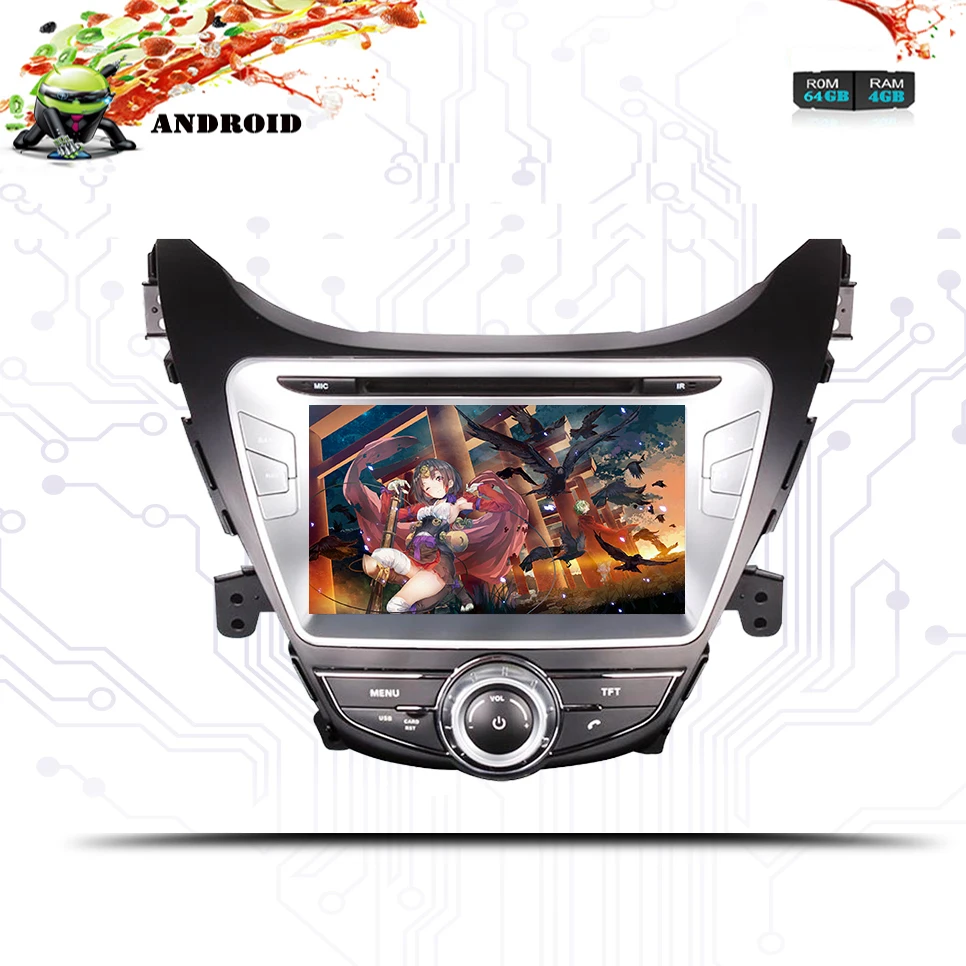 Flash Deal For Hyundai Elantra Avante MD 2011-2013 android 9.0 4GB ram 64G car gps glonass navi IPS tablet tape unit music stereo carplay 2
