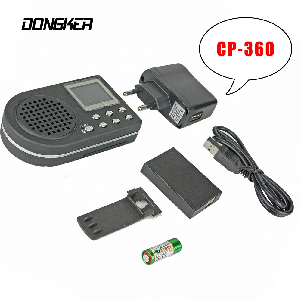 

CP-360 Electronics LCD Bird Caller Speaker Hunting Decoy MP3 Loud Sound Player Remote Control USB2.0 Digital Portable Equipment