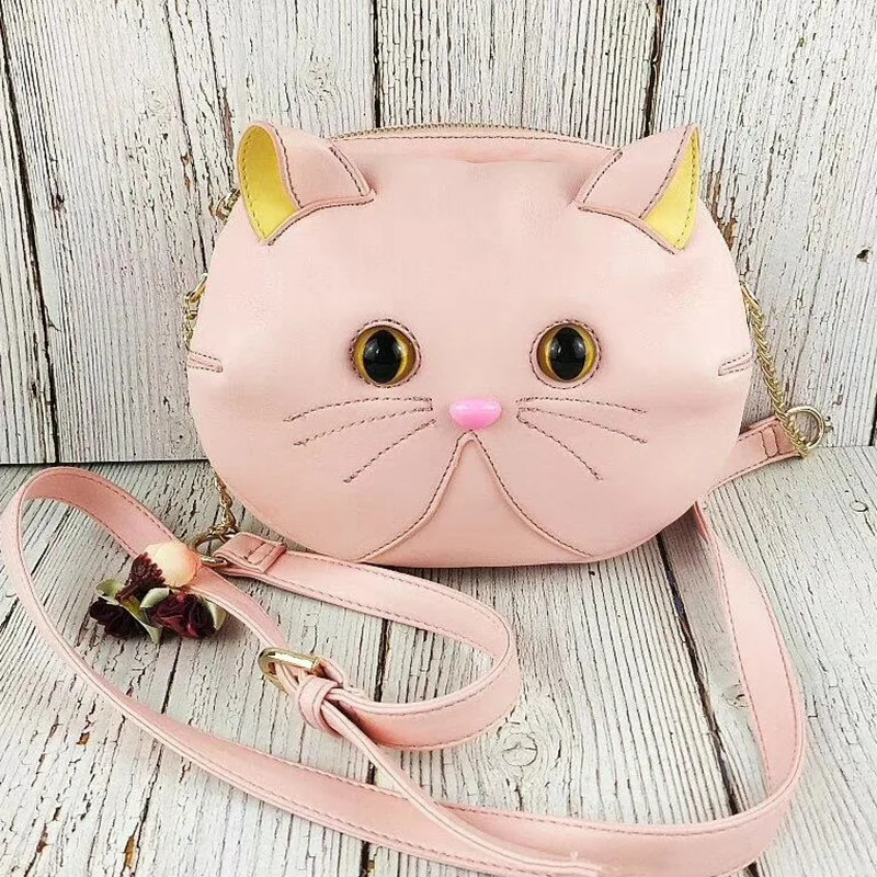

2018 Sale Bolsos Mujer Personality Design For Cat Modeling Female Chain Shoulder Bag Messenger Cute Girl Casual Mobile Wallet