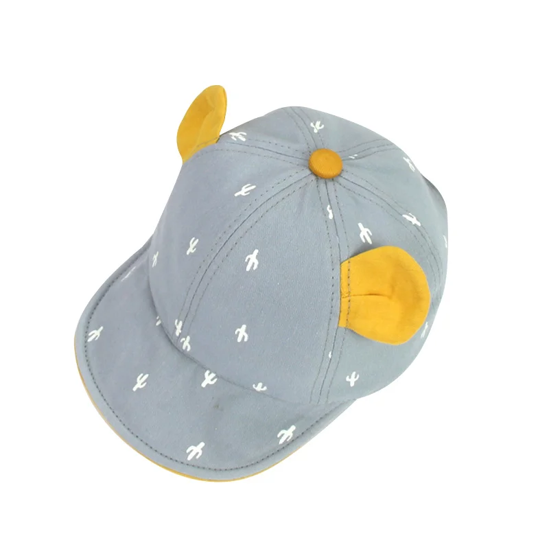 Cactus Cute Baby Baseball Caps Cotton Toddler Caps With Ears Spring Autumn Outdoor Sun Visor Cap Hat 6-24M Baby Girls Clothing (4)