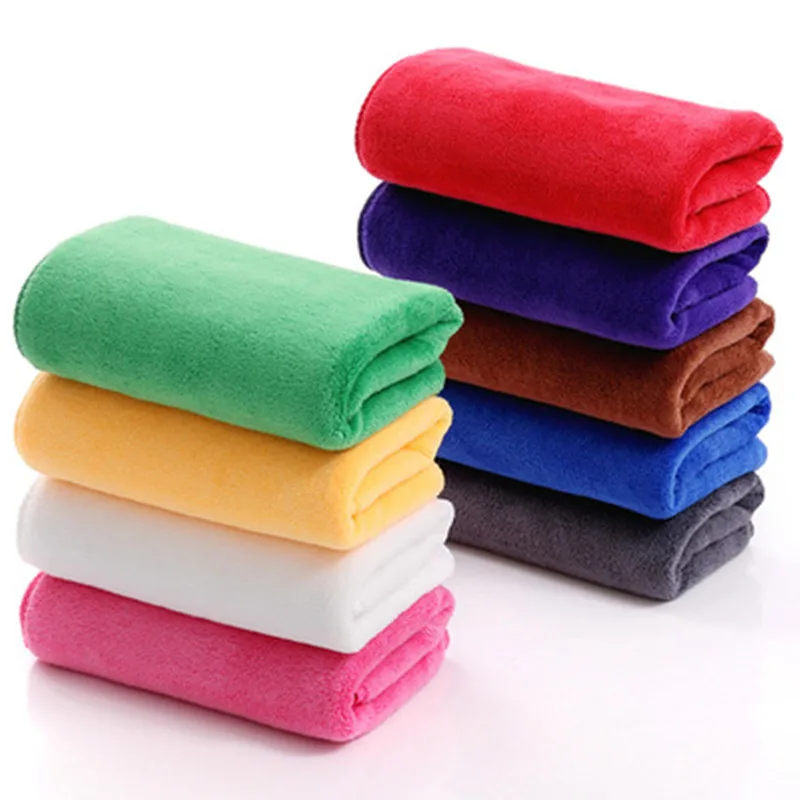 

5/10pcs 30*70cm Microfiber Car Wash Towel Absorbent Wipes Multi-function Dry Hair Towel Thickening Plus Home Cleaning Wholesale