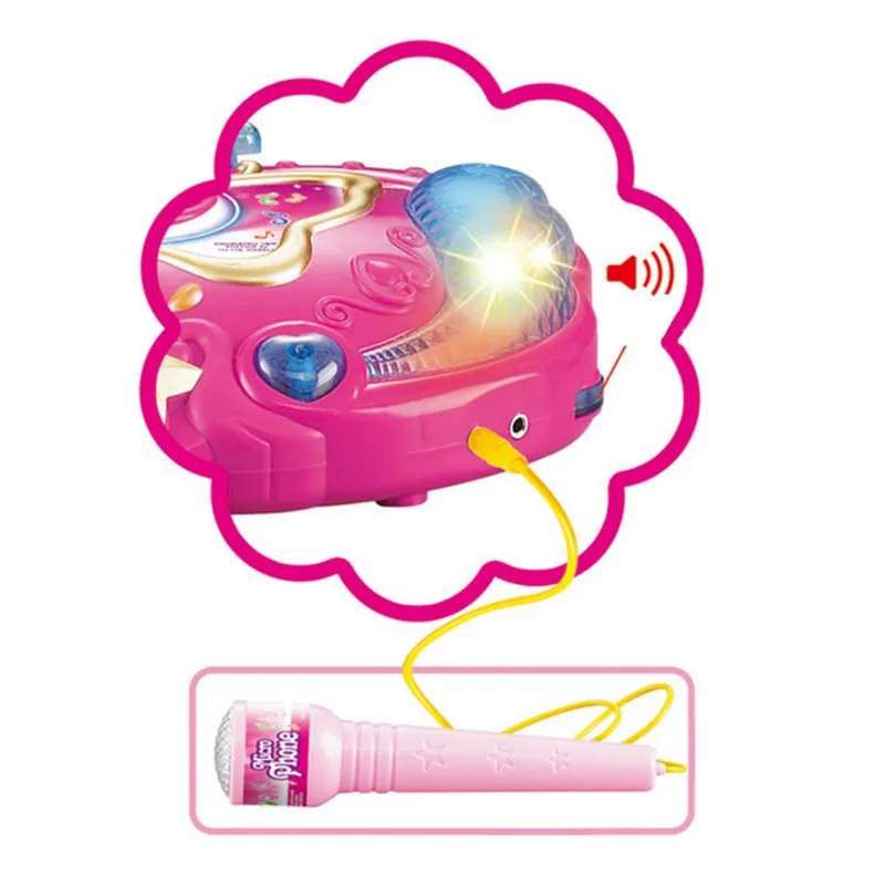 Детский микрофон караоке Регулируемая подставка микрофон музыкальная игрушка со светом для девочек подарок на день рождения мальчика игрушка для раннего развития