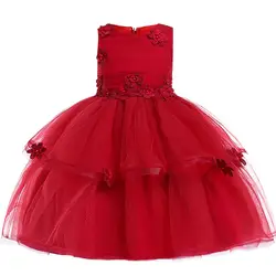 Вечернее платье для девочек, детская одежда, платья с цветочным узором для девочек, праздничная одежда, платье принцессы для первого