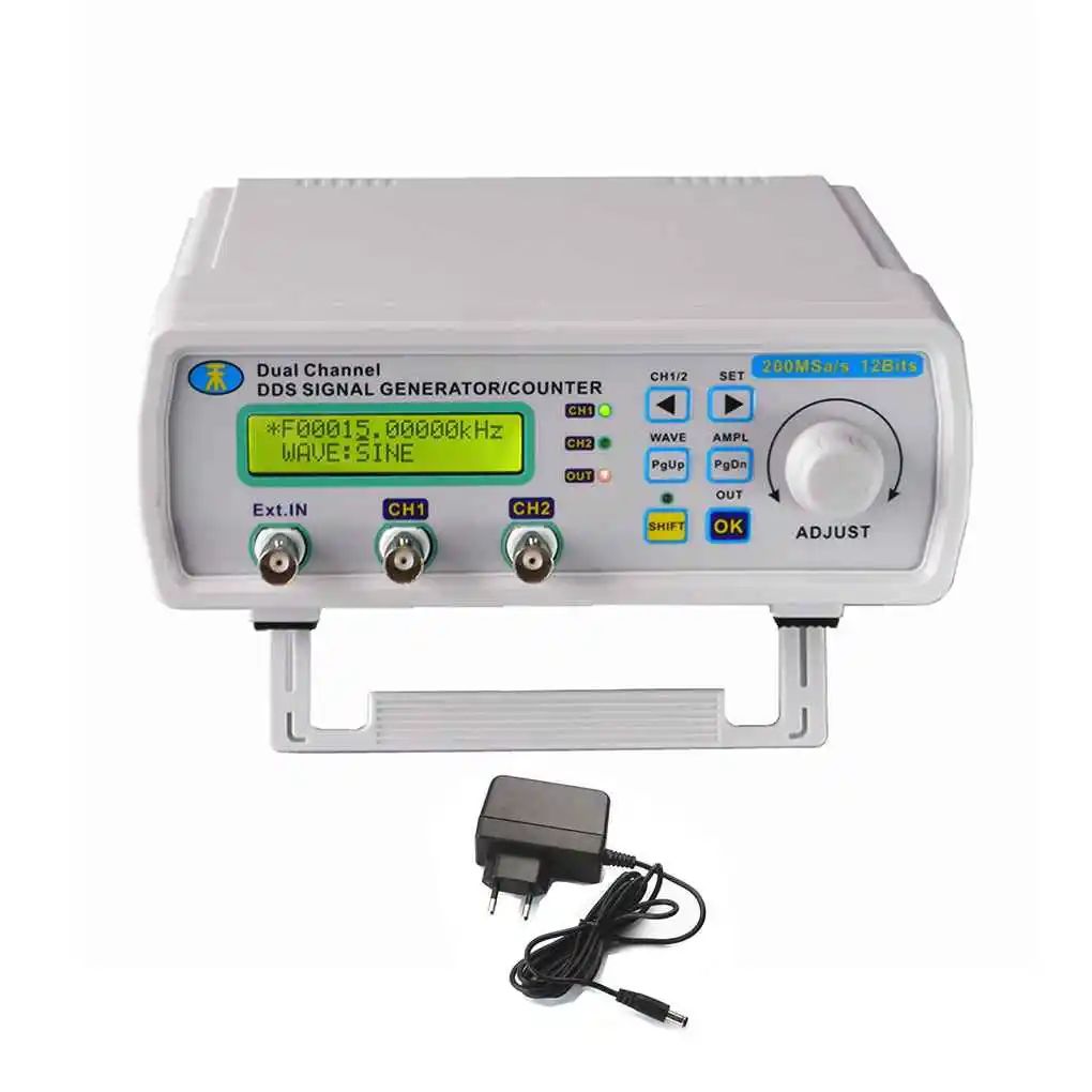 

MHS5200A 6MHz Digital DDS Dual-channel Signal Source Generator Arbitrary Waveform Frequency Meter 200MSa/s