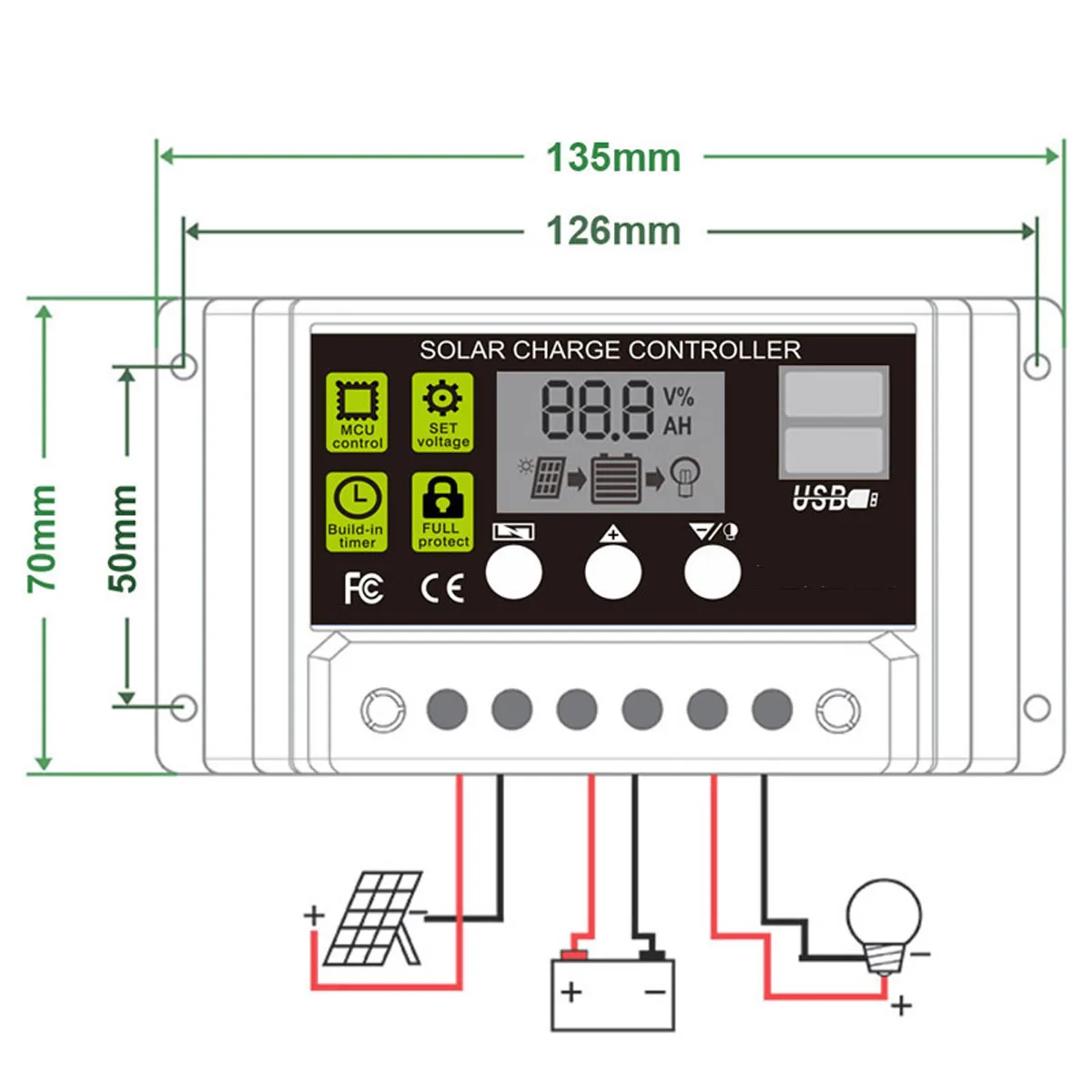 200 Вт Dual USB Мощность банка доска 12 V/24 V Панели Солнечные с автомобильным зарядным 10/20 Вт, 30 Вт, USB, зарядное устройство солнечной Зарядное устройство контроллера для кемпинга на открытом воздухе