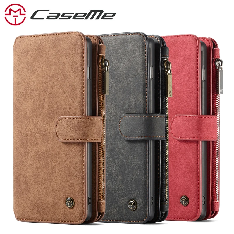 

CaseMe Stand Flip Phone Case for Samsung Galaxy S10 Plus S10e 2 In 1 Detachable Leather Wallet Case for Galaxy S10 Card Slots