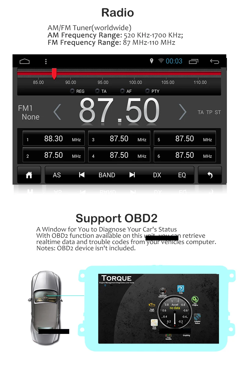 Cheap Android 8.0 2 DIN Car DVD player For VW Vollkswagen Passat POLO GOLF Tiguan CC Skoda Fabia Rapid Yet Seat Leon GPS Radio screen 3