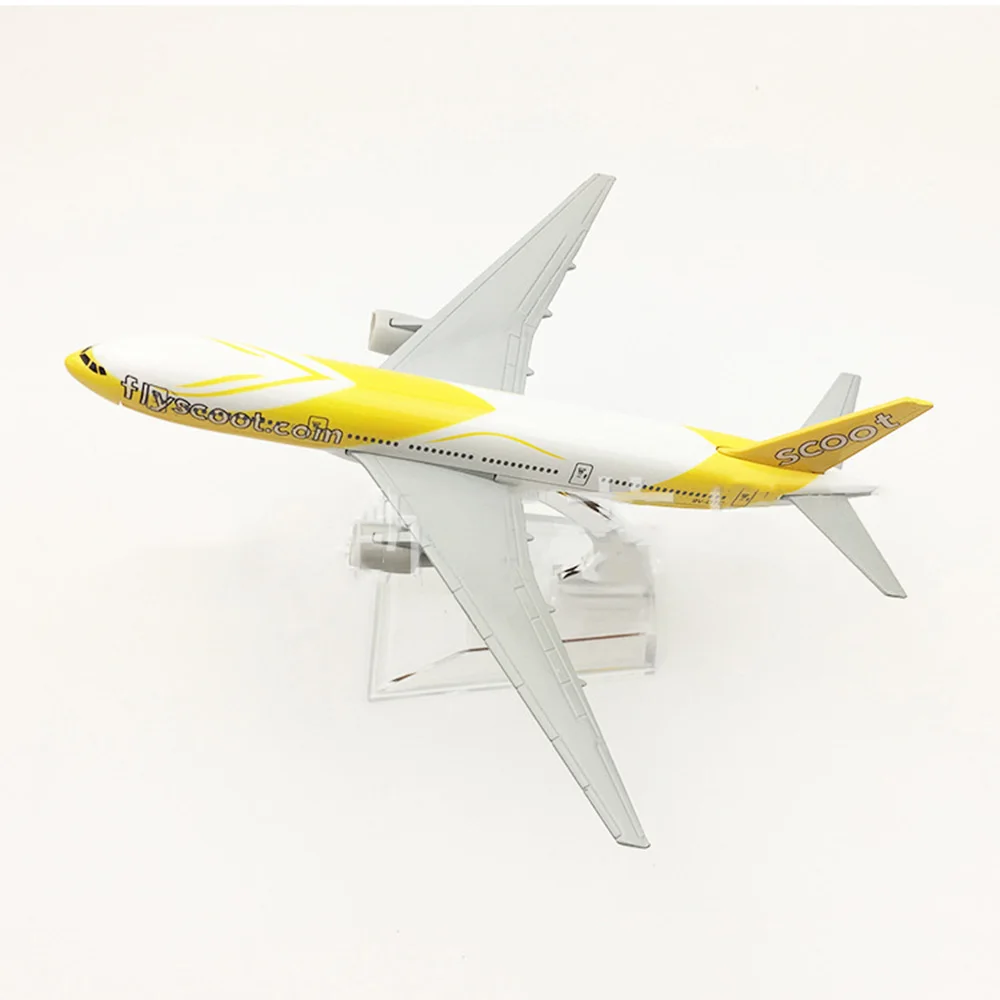 1/400 масштаб самолета Боинг 777 Scoot Airways 16 см сплава плоскости B777 модель игрушки Для детей подарок для коллекции