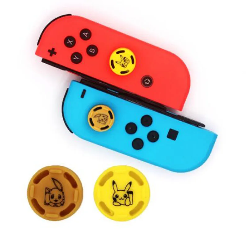 Аналоговый джойстик Pikachu, колпачок для джойстика, чехол для Kind Switch Lite NS Joy Con, ручка для джойстика, чехол с покемоном