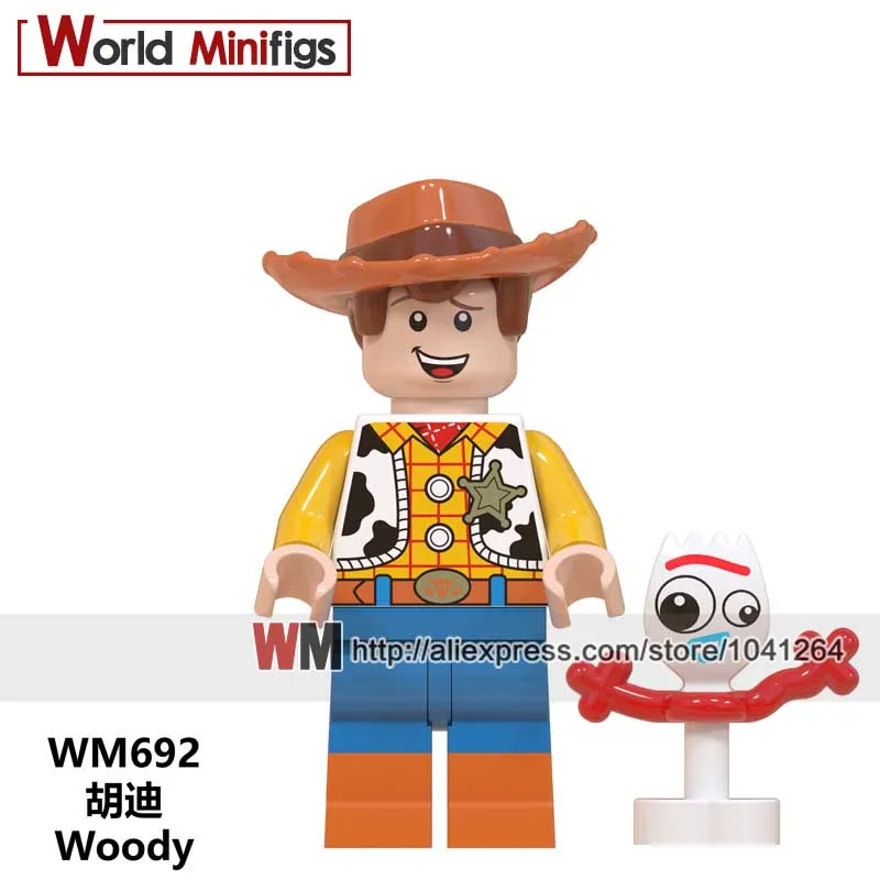 20 шт./лот, конструктор Super Mario Brother Stitch Angie ET Toys Story Woody Jessie Aliens Bulleye Rex, строительные блоки, игрушки для детей - Цвет: Оранжевый