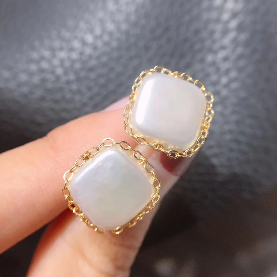 Модные новые элегантные серьги гвоздики 14k с золотыми нотами простые маленькие