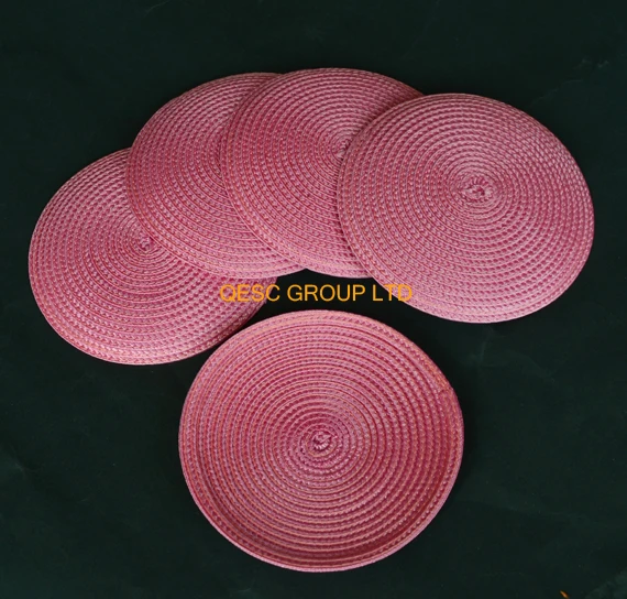 

Pink 14cm Round PP straw base Disc base for fascinator hat.