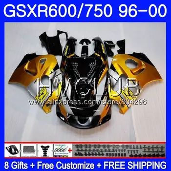 

Gold black Bodys For SUZUKI GSXR 750 600 SRAD GSXR600 96 97 98 99 00 1HM.2 GSX-R600 GSXR750 1996 1997 1998 1999 2000 Fairing