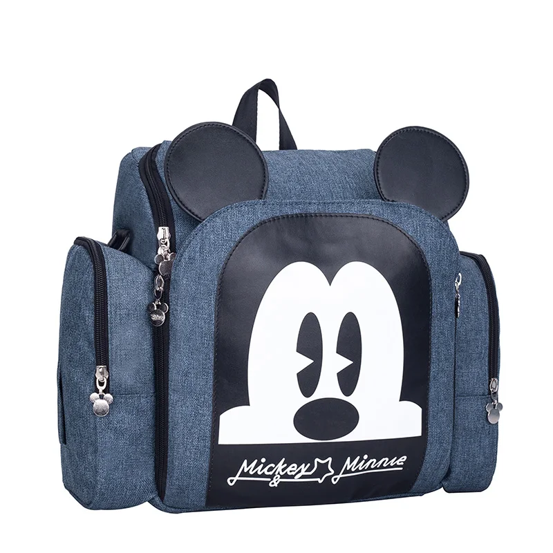 Сумка для детских подгузников, водонепроницаемый дорожный рюкзак для беременных, сумка для подгузников Мини Микки Маус, дизайнерская сумка на плечо для кормления - Цвет: blue