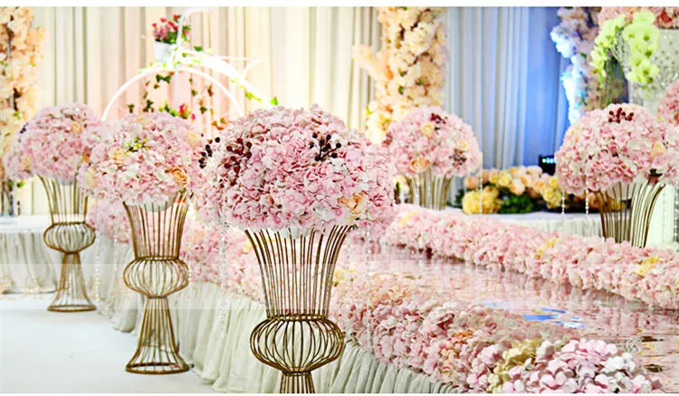 Flone 35cm Artificial Rose Peony Hydrangea Flower Ball Fake Flower Ball Simulation Silk Flower Wedding Party Decor Flower Ball (25)