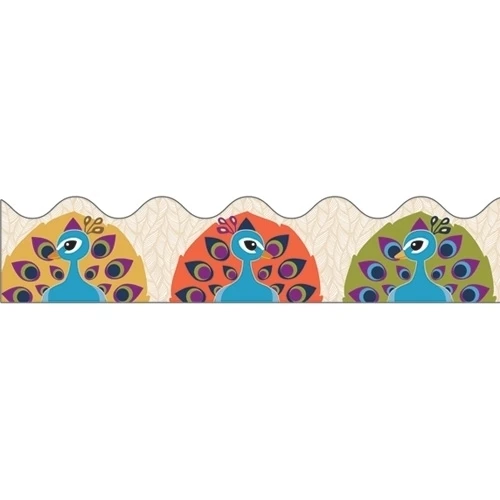 Carson Dellosa CD-108243 You-Nique Peacocks Scalloped Border (1)