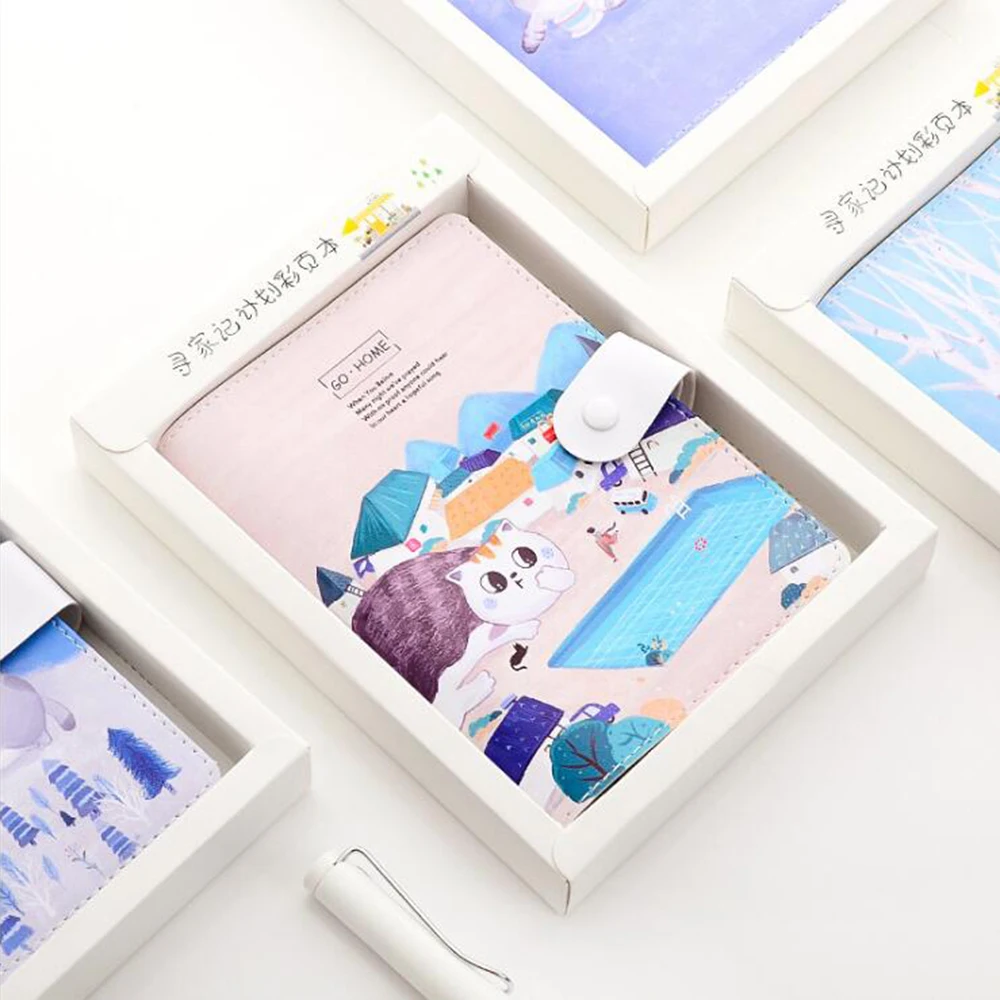 

Cute Yearly Planner Colored Inner Pages Daily Schedule Agenda Kawaii Bullet Journals Graffiti Book School Student Notebook Diary