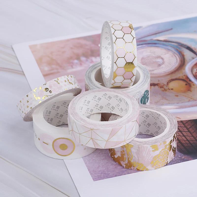 

Kawaii Scrapbooking Supplies Stickers Fall Decorative Pink Foil Paper Washi Tape Japanese Stationery