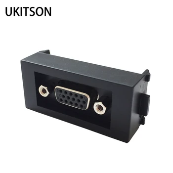 

Female To Female 15Pins VGA Computer Insert Socket Black Color PC Module