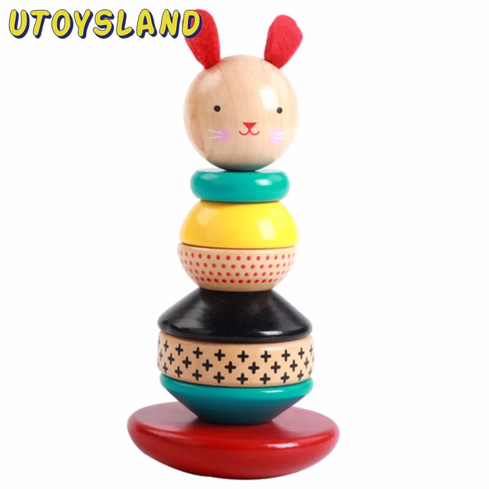 UTOYSLAND Wooden Funny Jenga Rabbit Tower Building Blocks Baby Kids Early Development and Education Toy for Children baby-building-blocks : image UTOYSLAND Wooden Funny Jenga Rabbit Tower Building Blocks Baby Kids Early Development and Education Toy for Children baby-building-blocks