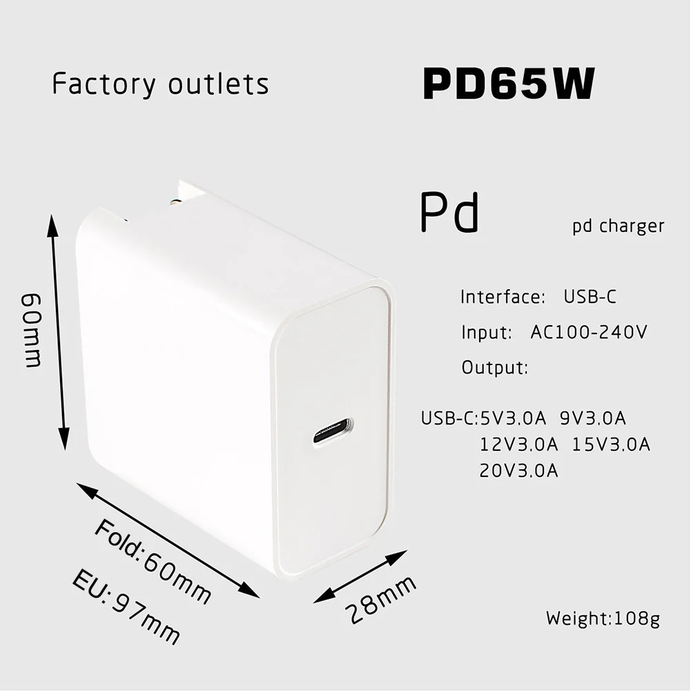 Najtaniej 65 W usa ue wielkiej brytanii szybkie ładowanie szybka ładowarka Adapter podróży ładowarka ścienna dla MacBook iPhone X 8 Plus Xiaomi USB C przenośny ładowarka PD