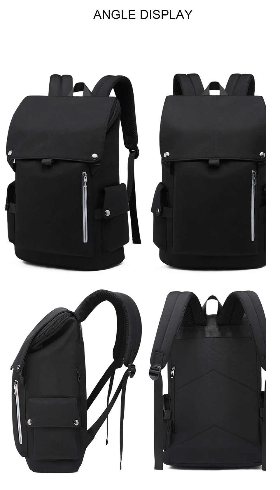Fashion Mens Backpack 17 Laptop 15.6 Inch Back Packs College Student Casual Waterproof Backpacks Bagpack Male Bags Women Pockets (11)