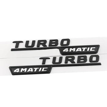 

2pcs TURBO BITURBO 4MATIC For Mercedes Benz AMG ML GLK 3D Emblem Badge Decal Trunk Rear Chrome Letters Black Silver Red Colors