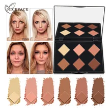 Хороший Уход за кожей лица 6 Цвет Уход за кожей лица Контур маркер бронзатор нажатии Косметическая пудра Палитры гладкой Корректоры для лица 3D отделка затенение Косметическая пудра Макияж