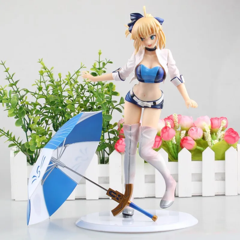 

Free Shipping 10" Fate Stay Night FSN Anime Saber Racing Ver. Boxed 24cm PVC Action Figure Collection Model Doll Toy Gift