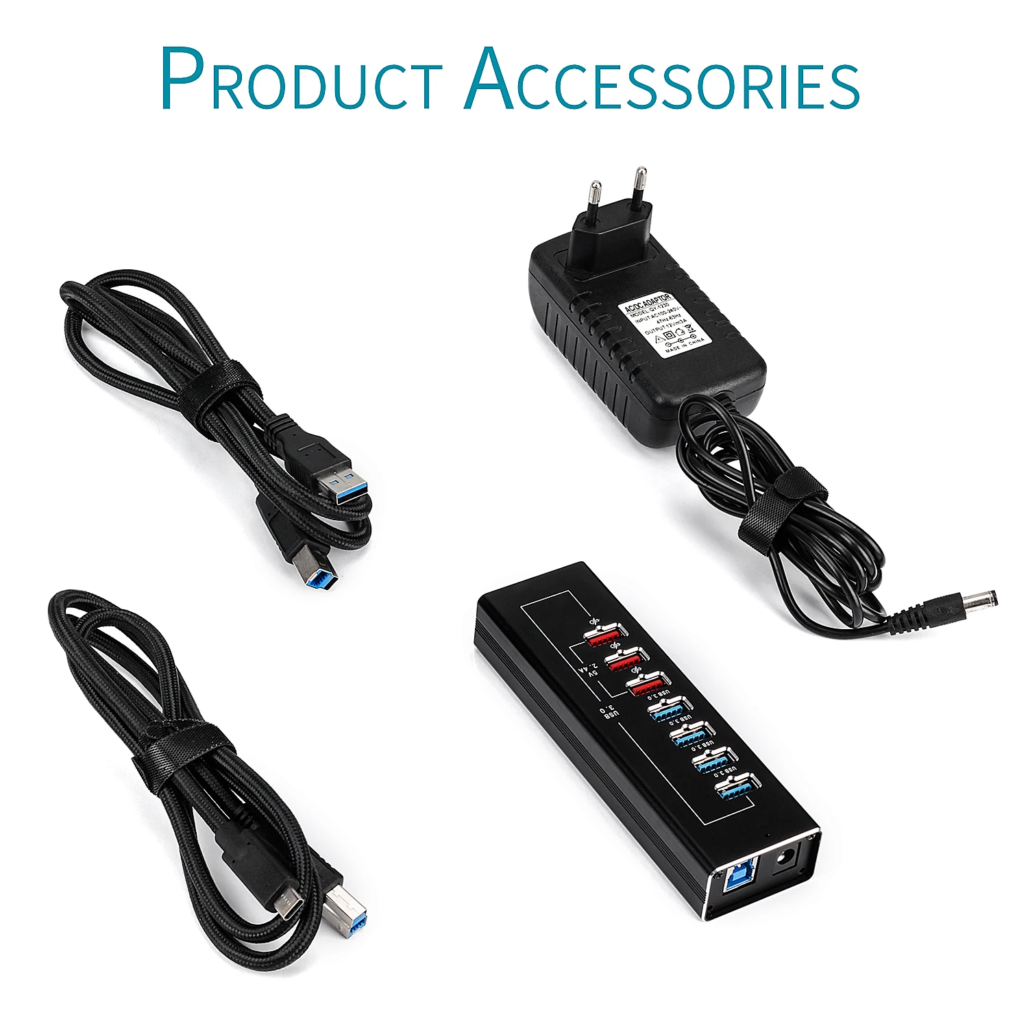 7 Порты и разъёмы док станция USB 3 0/Тип C концентратор Мощность адаптер 12В 3A смарт