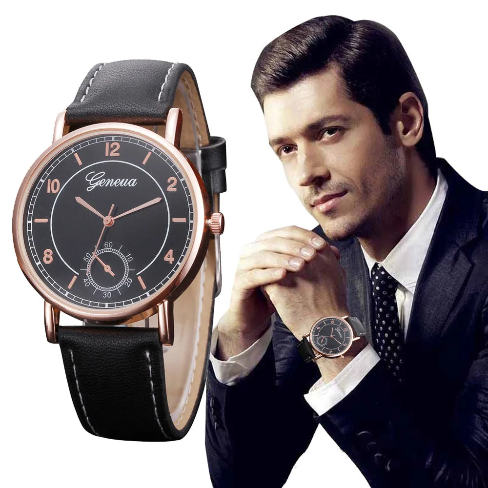 

Quartz Watch Men 2019 Top Brand Wristwatch Male Clock Retro Design Leather Band Analog Alloy Quartz-watch Relogio Masculino