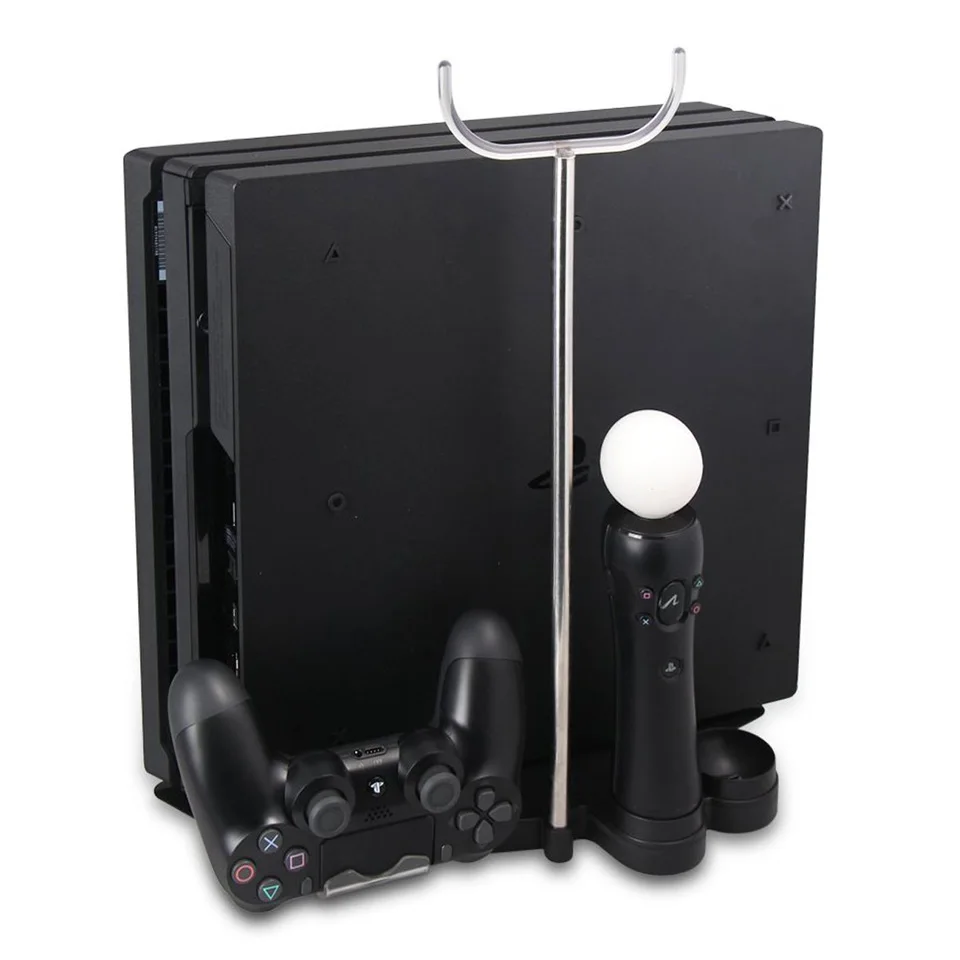 PS4 Slim PS4 Pro Многофункциональный кронштейн для хранения база вертикальная подставка держатель-двойной контроллер зарядная станция+ VR гарнитура висячая